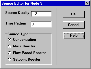 Source Quality Editor in EPANET